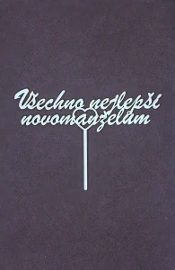 Mini ozdobný zápich Všechno nejlepší novomanželům