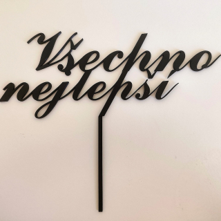 Zápich Všechno nejlepší černá